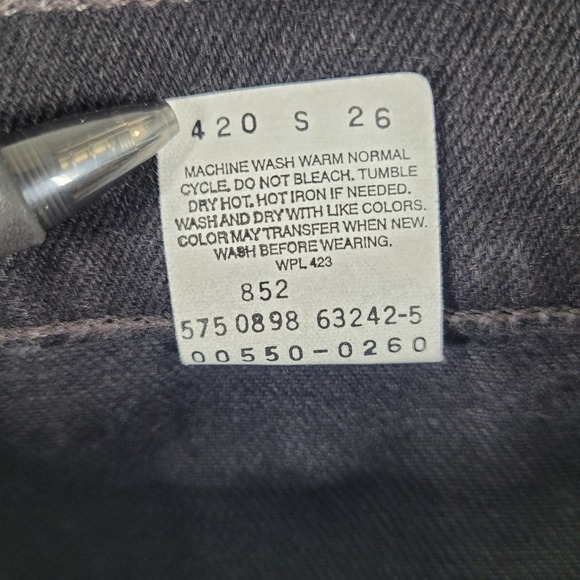 Vintage Levi's 550 Jeans Men's 36x32 Black Denim Straight Leg Relaxed Fit‎ USA - Picture 9 of 10